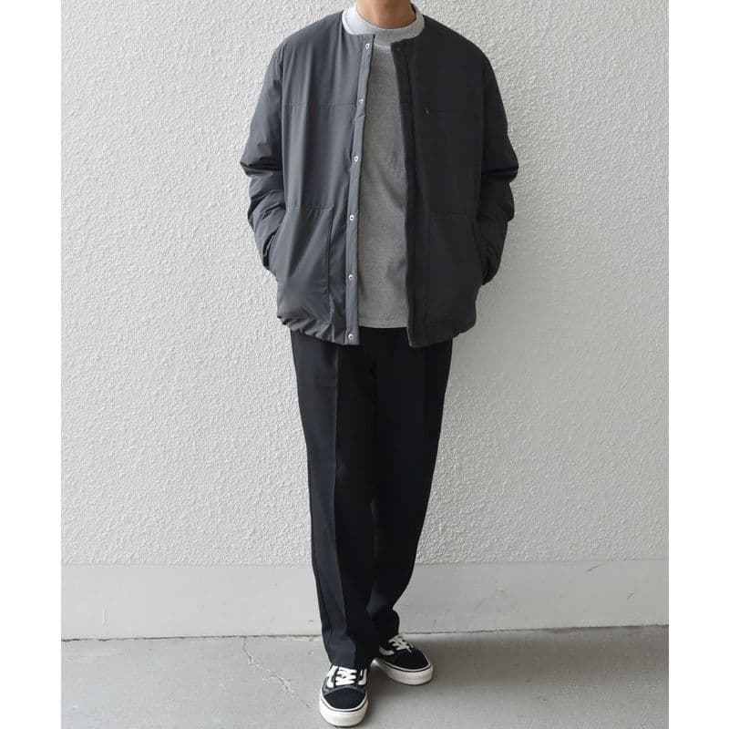 ノーカラージャケット 洗練リネンノーカラージャケット