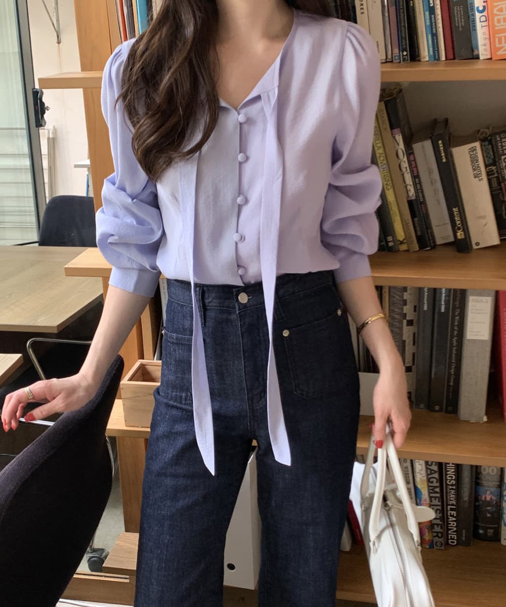 ノーカラージャケット 上品リネンリボンブラウス きれいめ春夏トップス