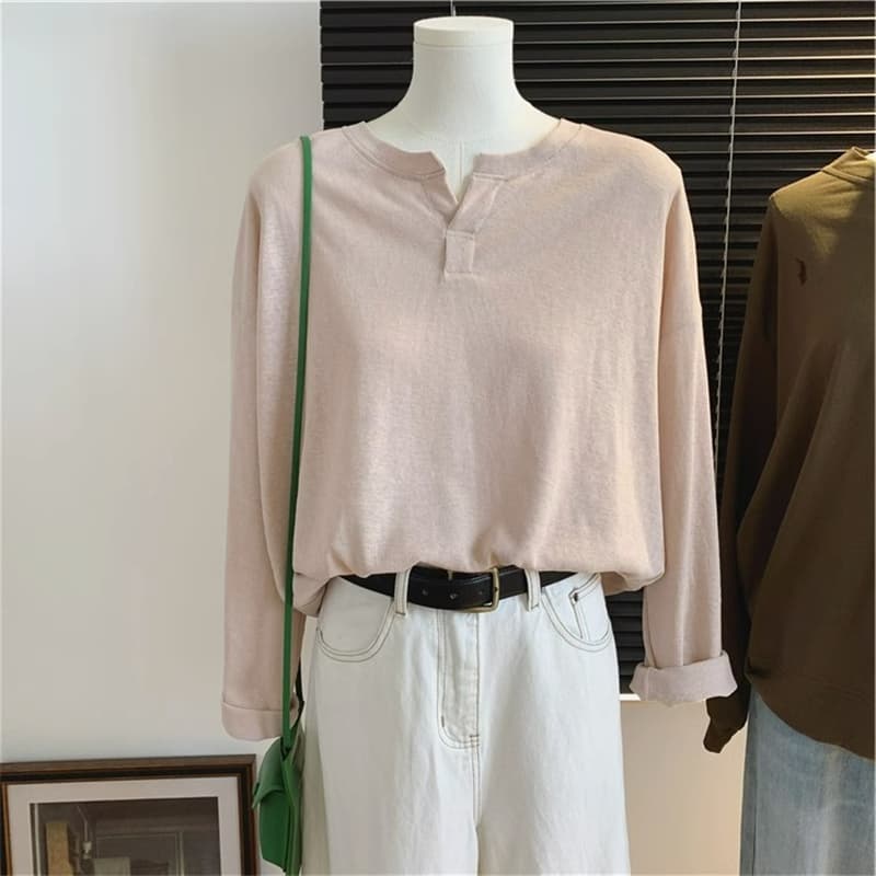 ノーカラージャケット ノーカラージャケット 優しい風合いキーネックニット