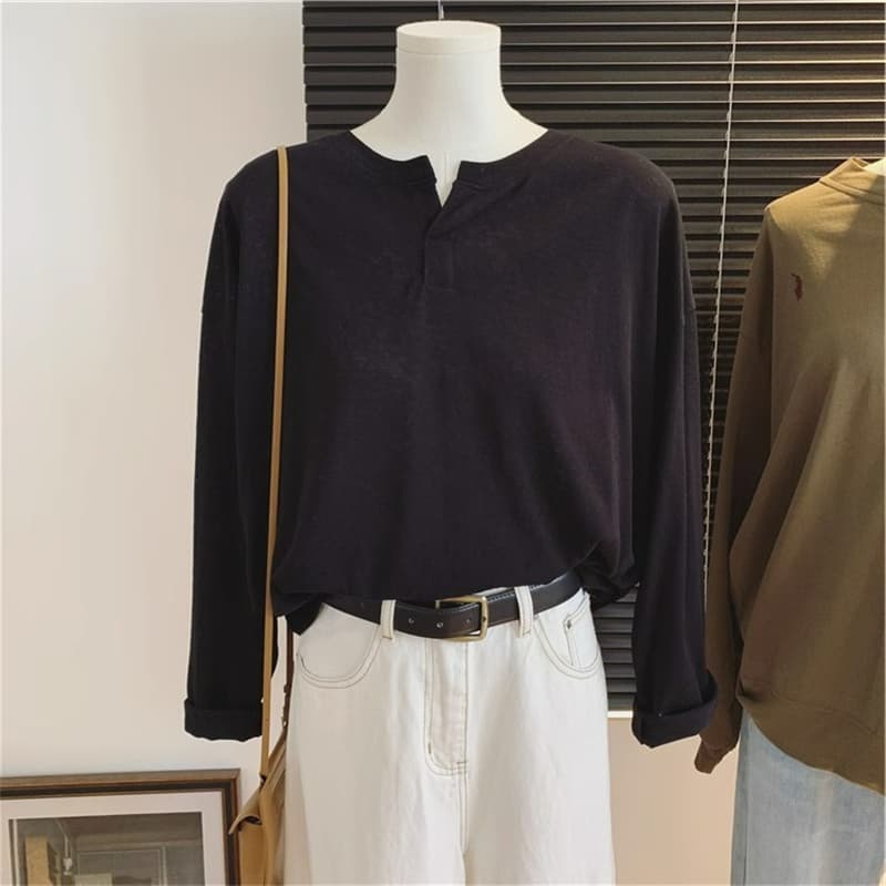 ノーカラージャケット ノーカラージャケット 優しい風合いキーネックニット