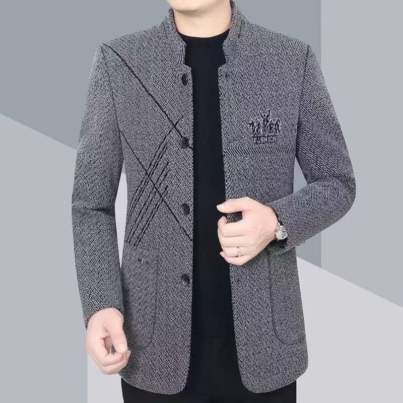 ノーカラージャケット スタンドカラーキルティングジャケット