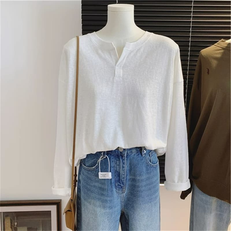 ノーカラージャケット ノーカラージャケット 優しい風合いキーネックニット