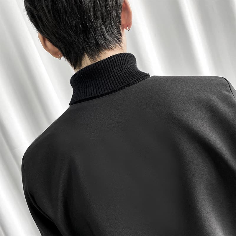 シンプル美シルエットノーカラージャケット